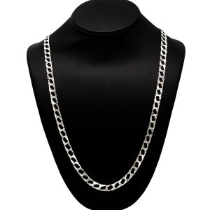 Diamond Cut 7mm 31" GHJ107 - Silver Chain - Image 1