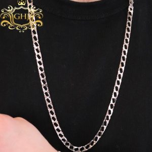 Diamond Cut 7mm 31" GHJ107 - Silver Chain - Image 2