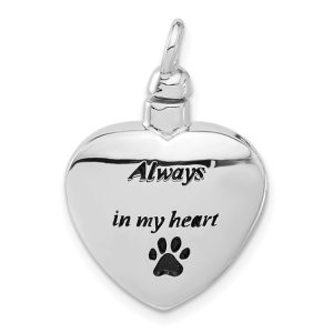 Ashes Silver Heart Capsule - Pendant