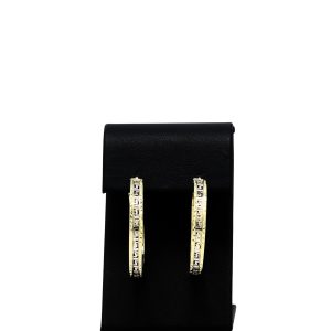 Large Two Tone Medusa Hoops 10k- Earrings
