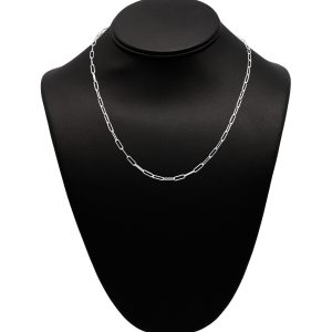 Silver Paperclip 3mm 18" - Silver Chain - Image 1