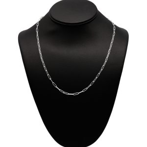 Silver Paperclip 3mm 20" - Silver Chain - Image 1
