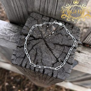 Silver Paperclip 3mm - Anklet