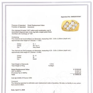 Diamond Ring 1.51ct 14k #79- Ring - Image 2