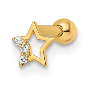 Star Labret Lip Piercing - Body Jewellery