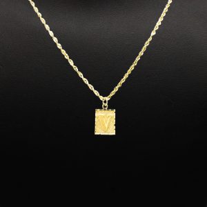 Letter V 10k - Pendant - Image 2