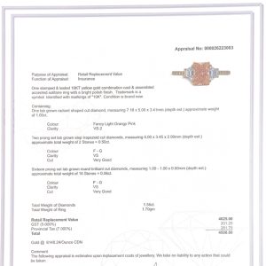 unique lab grown diamond shapes baby pink and fancy light orange colour with trapezoid stones and radiant cut