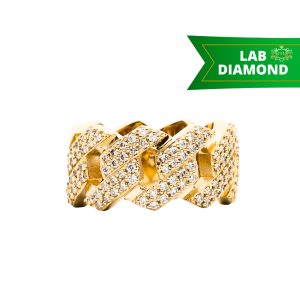 Diamond Miami Cuban Ring 1.6ct Lab #313 - Diamond Ring