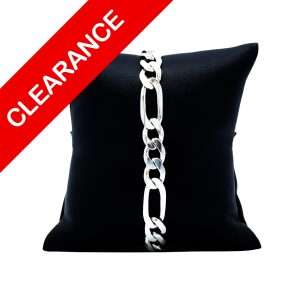 Silver Figaro Bracelet 8.5" - Bracelet