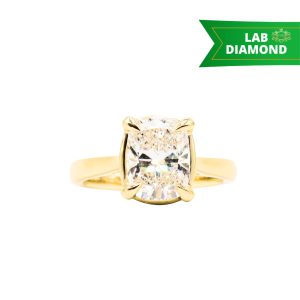 Cushion Cut Diamond Ring 3ct 14k #48 - Ring