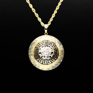 Two Tone Medusa Pendant 10k - Pendant - Image 2