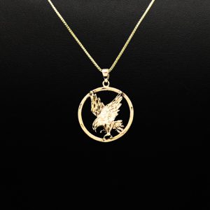 Round Eagle Pendant 10k - Pendant - Image 2