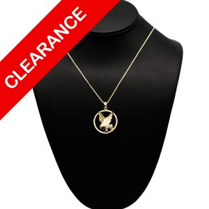 Round Eagle Pendant 10k - Pendant - Image 1