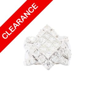 Cluster Diamond Ring Set 4.9ct 14k #319 - Ring - Image 1