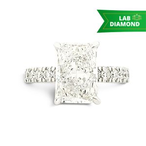 Radiant Cut Diamond Ring 4.7ct 14k #126 - Ring