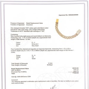 Diamond Miami Cuban Bracelet 9.1ct 15mm 10k 8" #163- Bracelet - Image 3