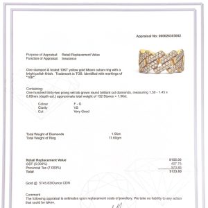 Diamond Miami Cuban Ring 1.5ct Lab #320 - Diamond Ring - Image 2