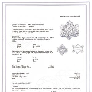 Cluster Diamond Ring Set 4.9ct 14k #319 - Ring - Image 3